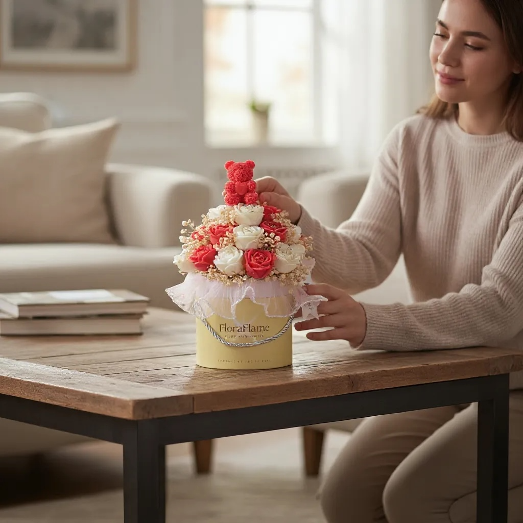 Flora Charm - Crimson Red