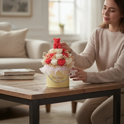 Flora Charm - Crimson Red